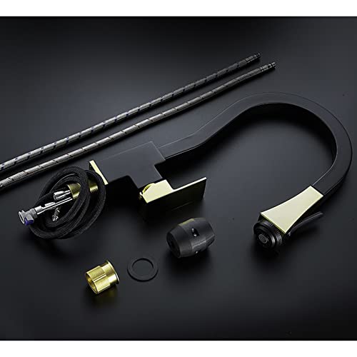 Robinet de traction noire mitigeur extractible avec jet orientable - 4