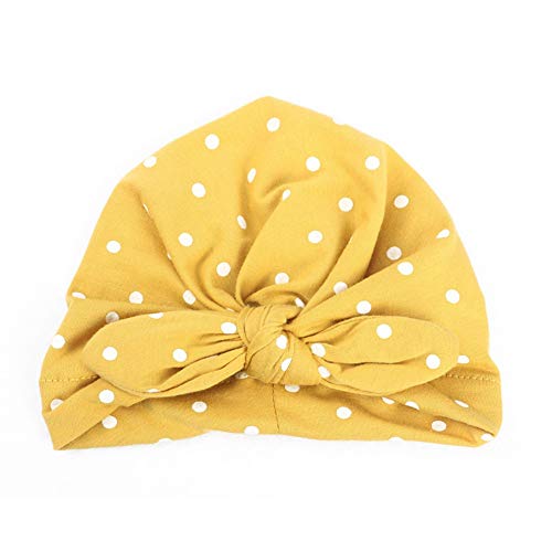 BOBORA Nouveau-né Bébé Filles Turban Chapeaux Enfants Polka Pois Coton Bonnets avec un Arc pour 0-2 ans Cover