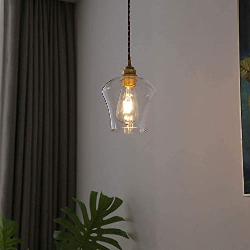Accesorio de luz de techo de re con pantalla de cristal estilo loft 2