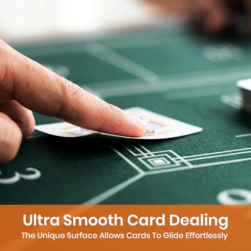 Image of PATPAT Poker Mat for Table 10 Players, 35.4 x 70.9 in Rubber Anti-Slip