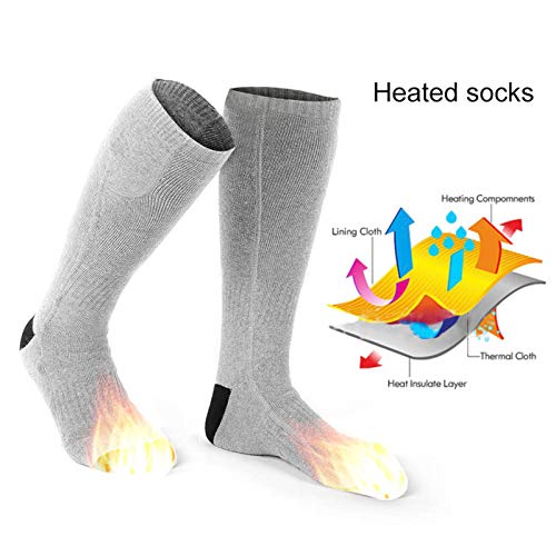 Meias aquecidas, meias aquecidas para homens, meias elétricas para mulheres, aquecimento rápido e me