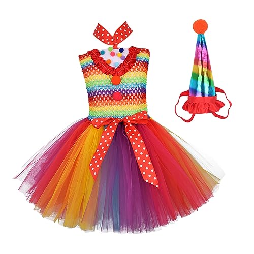 Holibanna 1 Pc Traje de Vestido de Arco Iris Falda tutú Vestido de Rendimiento Vestido de Vestido de tutú Falda de Fiesta Vestido Vestido de Fiesta