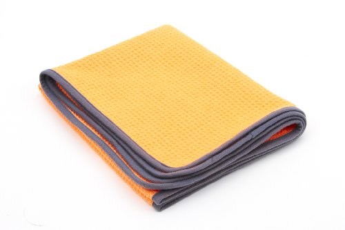 One Pass Classic 18" Waterblade Silicone T-Bar Squeegee Yellow with XL Micro Fiber Towel