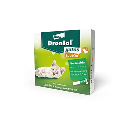 Drontal® Gatos Spot On® Vermífugo tópico para gatos de 0,5 Kg a 2,5 Kg