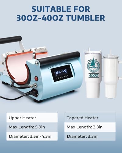 Machine de presse à chaleur double OFFNOVA sublimation gourde 40 oz - 8