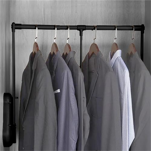 Garde-robe rail lift pliable et télescopique pour optimiser l'armoire