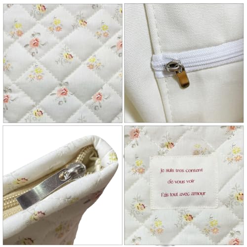 Image of Sunwel Fashion Top Zipper Floral Quilted Bag Small Tote Bag for Women