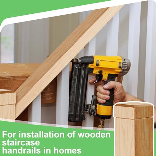 Image of CroBlissful 3.5 inch x 3.5 inch x 48 inch Solid Red Oak Stair Newel Post with a Single Groove Notched Newel Wood Balusters for Staircase Interior Railing Newels for Stair Handrails
