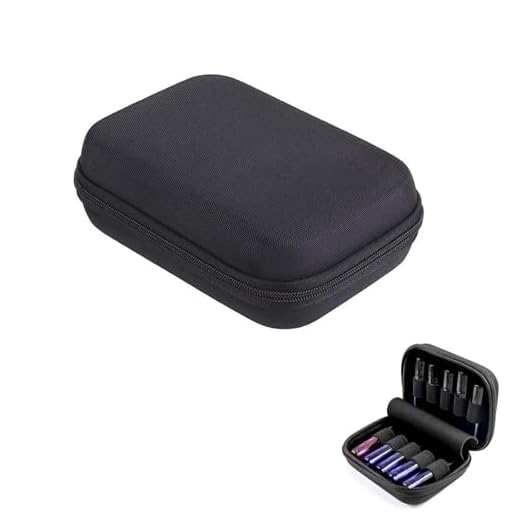Caja de Aceite Esencial Estuche de Transporte Aceite Esencial, Funda de Carcasa Dura,Portátil Bolsa de Almacenamiento de Aceites Esenciales Estuche Organizador Adecuado Botellas de 10ml(Negro)