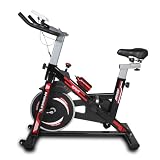 Merax Exercise Bikes For Home, Indoor Cycling Bike 25lbs Flywheel, Magnetic Resistance Stationary Bike Silent Belt Drive, Cycle Bike with Comfortable Seat Cushion, Digital Display & Pulse, Ipad Mount