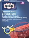 Toppits® Doppelverschluss - Gefrierbeutel (30 x 8 Liter/Safeloc Verschluss) XXL - BEUTEL