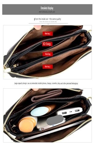 Solid Colour Leather Shoulder Bag For Women2