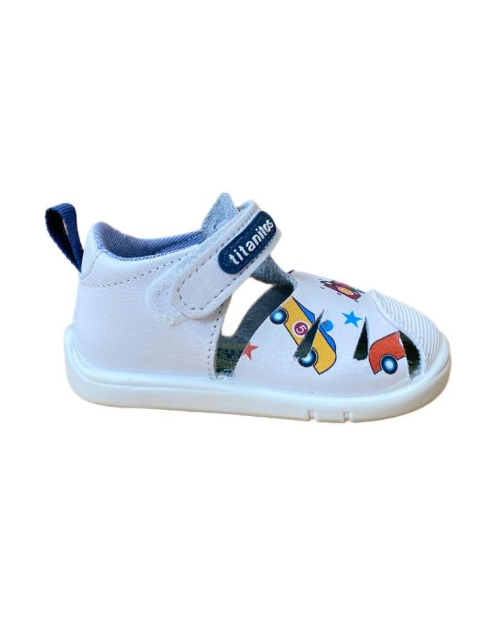 Sandales respectueuses Titanitos B 500 Sancars blanc chaussures marche barefoot enfant