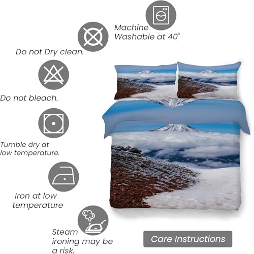 Housse de couette 160x200 zippée pour lit 2 personnes paysage