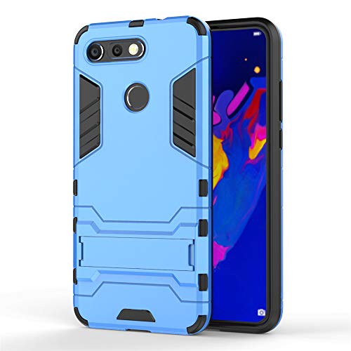 CHcase Huawei Honor View 20/V20 Funda, 2in1 Armadura Combinación Heavy Duty Escudo Cáscara Dura PC + Suave TPU Silicona Case Cover con Soporte para Huawei Honor View 20/V20 -Light Blue