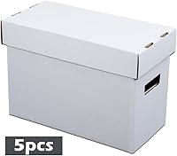 Vista 2 de G-PLUS Caja de almacenamiento para cómics de cómics con capacidad para 150-175 cómics, plegable, a prueba de humedad, 5