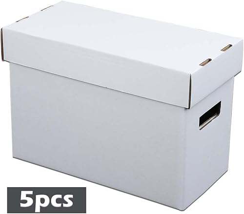 Miniatura 2 de G-PLUS Caja de almacenamiento para cómics de cómics con capacidad para 150-175 cómics, plegable, a prueba de humedad, 5 unidades