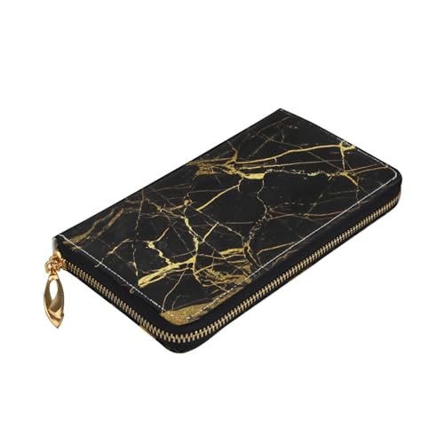 Portefeuille en cuir noir et doré un cadeau élégant pour vos proches