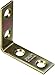 Stanley Hardware S802-201 997 Corner Brace in Brass , 1-1/2", 4 piece