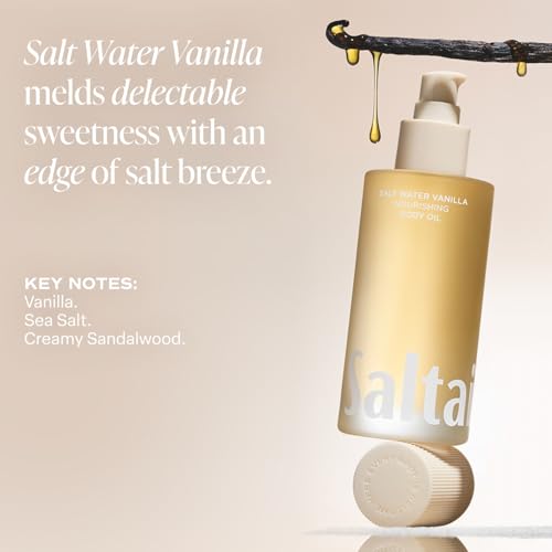 Saltair Body Oil Bundle | Golden Hour & Salt Water Vanilla | 2x 4 fl oz | Coordinated formulas for comfortable daily care easy layering and a soft-feeling finish product thumbnail 6