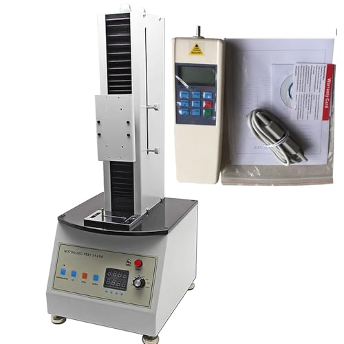 VTSYIQI Motorized Test Stand Push Pull Force Gauge Force Testers Stand for Tension and Compression Tests with HF500N Digital Push Pull Force Gauge