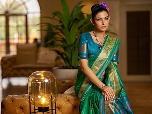 Image of SWORNOF Womens Kanjivaram Banarasi Silk Saree Kanchipuram Patola saree