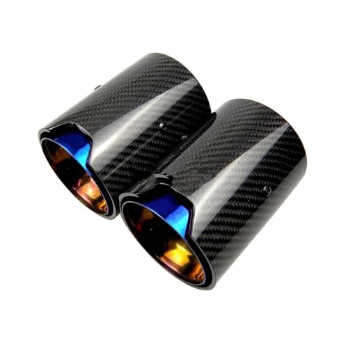 Embouts d'échappement en fibre de carbone haut de gamme bleu brillant pour BMW F20