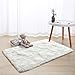 Tepook Super Soft Fluffy Rug for Bedroom, Modern Shaggy Fuzzy Kids Rugs for Living Room, Plush Indoor Nursery Home Decor Dorm Carpet with Non-Slip Bottom, Cream White, 2 X 3 Feet