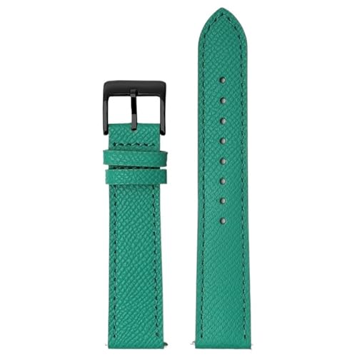 Bracelet de montre cuir de vache véritable à motif paume et boucle carrée