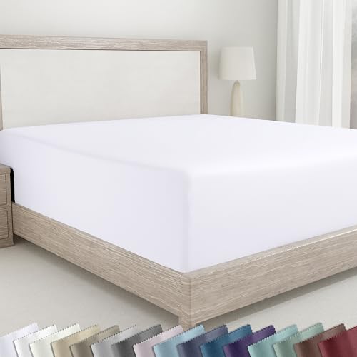 California Design Den Queen Fitted Sheet Only - 100% Cotton