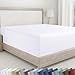 400 Thread Count Cal King Size Pure White Fitted Sheet - 100% Cotton 1 Piece Bottom Fitted Sheet Only, Long Staple Combed Pure Natural Cotton Bedsheet, Lightweight, Soft & Silky Sateen Weave Sheet