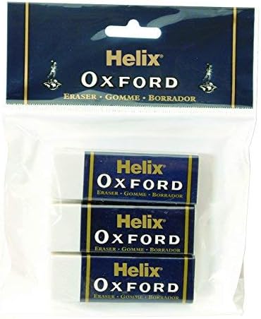 Helix Oxford Large Sleeved Erasers Y27012 Large 3 Pack