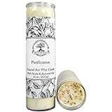 Purification 7 Day Soy Herbal & Scented Spell Candle | Negativity & Cleansing Rituals | Wiccan Pagan Conjure Hoodoo