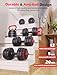 UKEEP Adjustable Dumbbell Set, 55/70/90lbs Free Weight Set with Connector, 3 in1 Dumbbells Set Used as Dumbbell/Barbell/Kettlebell, Fitness Exercises for Home Gym Suitable Men/Women