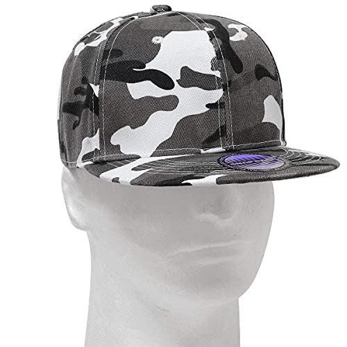 Image of Falari Wholesale 12 Pack Snapback Hat Cap Hip Hop Style Flat Bill Blank Solid Color Adjustable Size