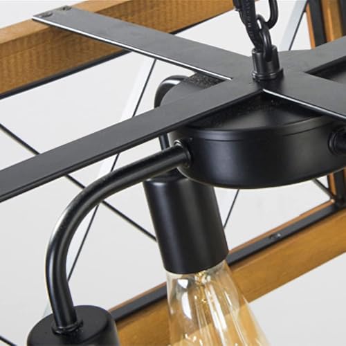 Suspension rustique bois pour éclairage café ou restaurant - 6