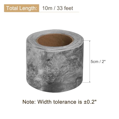 Image of uxcell Wood Grain Tape, 2 inch x33 Ft Self Adhesive Wood Grain Repair Patch for Baseboards, Doors, Floor Repair, Furniture Home Decor Gray