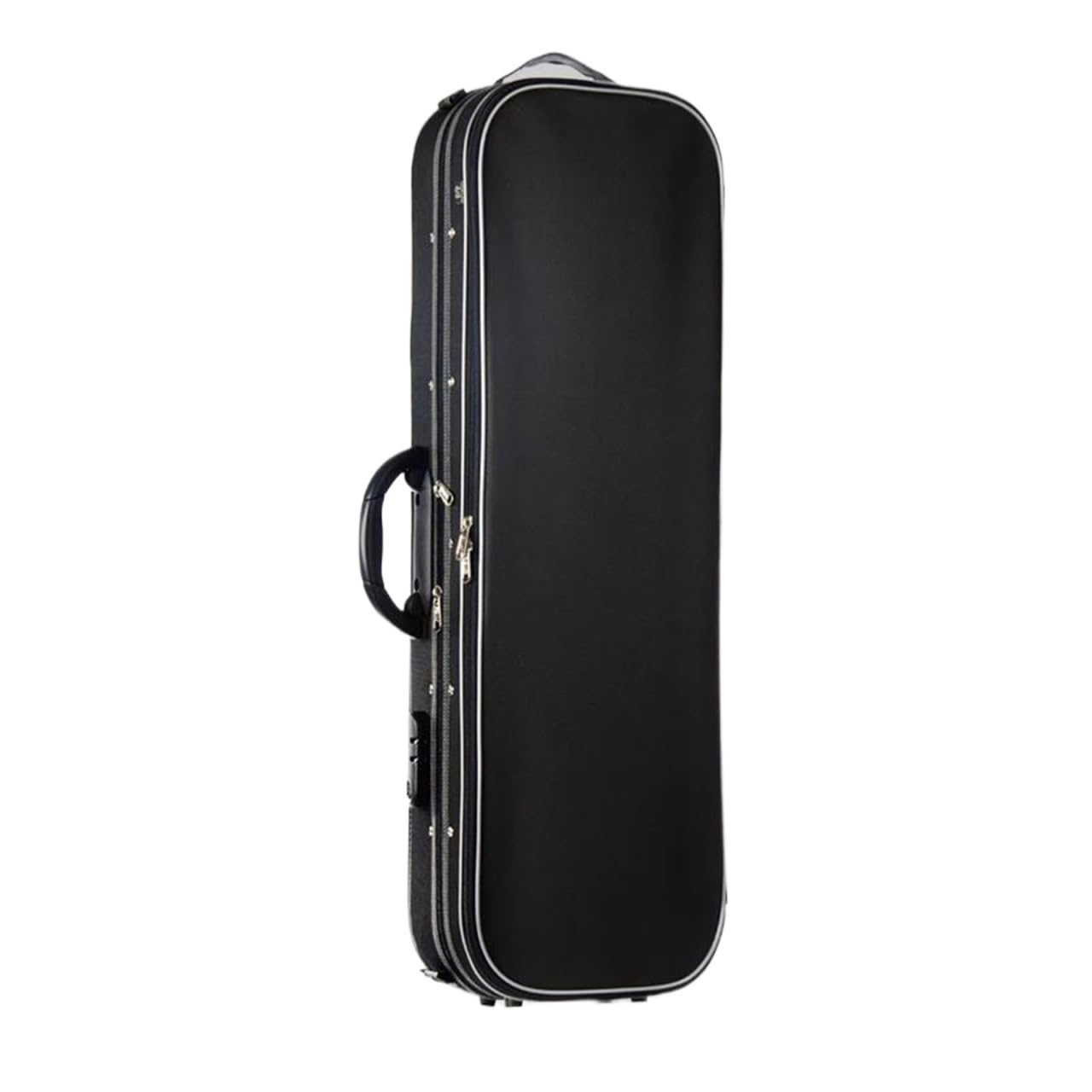 Violinkoffer Rucksack Wasserfester, Leichter Violinenkoffer Aus Segeltuch 4/4-Größe Rechteckig Mehrfarbig Neuer Stil Mit Zahlenschloss(Black)
