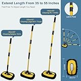 YeewayVeh 55" Car Wash Brush with Long Handle, 15° Curved Extendable Car Cleaning Brush with Replaceable Microfiber Mop Head, Portable Washing Brush Kit with Storage bag for RV Truck Camper Cleaning - Image 6