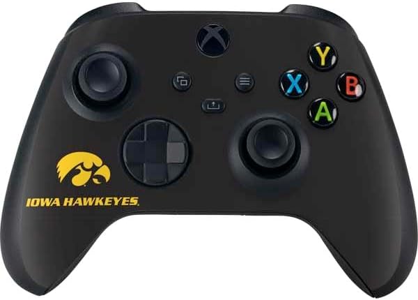 Skinit Decal Gaming Skin Compatible with Xbox Series X Controller - Officially Licensed University of Iowa Hawkeyes Distressed Logo Design