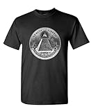 ANNUIT COEPTIS pyramid eye illuminati cash - Mens Cotton T-Shirt, M, Black