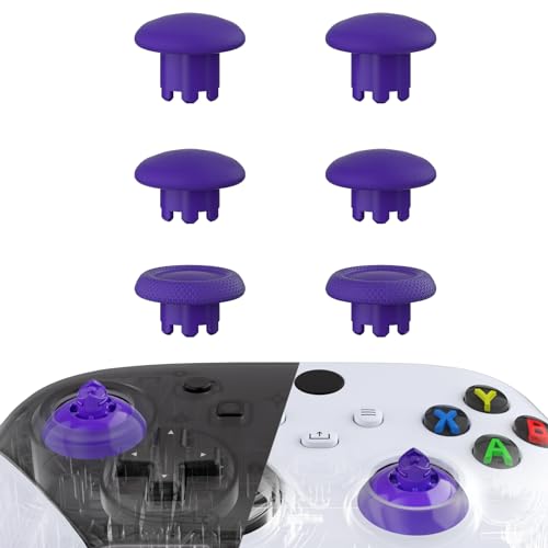eXtremeRate Edge Sticks Interchangeable Thumbsticks for Xbox Series X/S, Purple Swappable Analog Stick Joystick for Xbox One S/X, for Xbox Elite V1 Controller, for Nintendo Switch Pro Controller