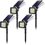 InnoGear Solar Lights Outdoor Garden, Solar Outdoor Lights Decorative Landscape Lighting Outdoor Lights Wall Mount Patio Lights Outdoor Waterproof Auto On/Off, Pack of 4 (Warm White)