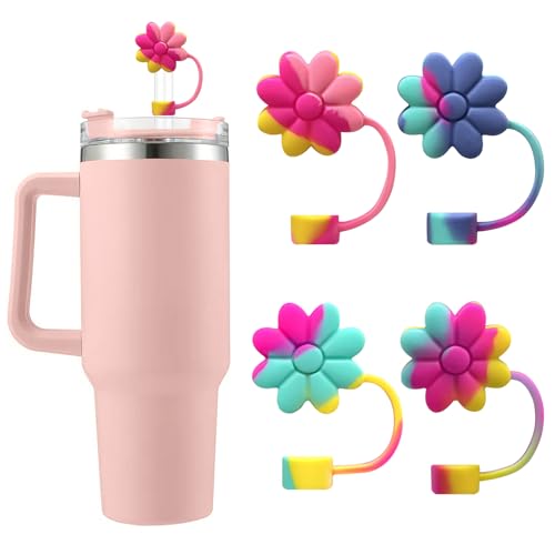SEMATA Flower Straw Covers Toppers for Stanley - image 1