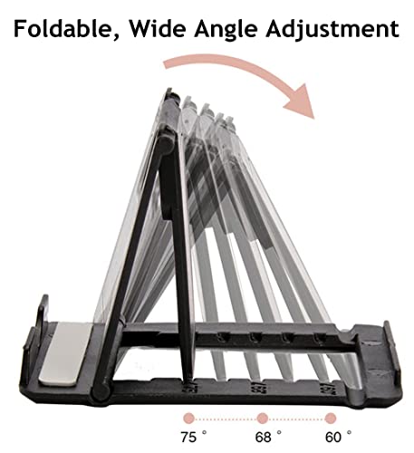 Jusdiqir Cell Phone Stand For Desk Mobile Phone Holders Desktop Tablet Stand, Foldable Phone Dock Universal Adjustable Tablet Stand For Desk Compatible With Cell Phone Support (Black) #TOP4