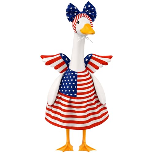 4th of July Porch Goose Outfits Patriotic Goose Costume for Outdoor Decor