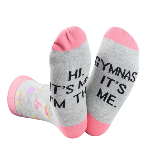 Gymnast Gift Gymnastics Team Gift Hi It's Me I'm The Gymnast Socks Gymnastics Class Graduation Gift