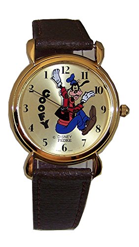 Goofy Backwards Pedre Disney Watch Gold 1989 Limited Edition Wristwatch #TOP1