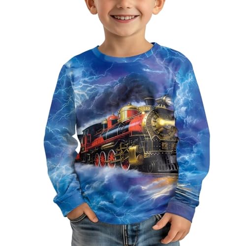 Image of Uourmeti Long Sleeve Tops for Boys Graphic T Shirts Teen Girls Active Pullover Tees