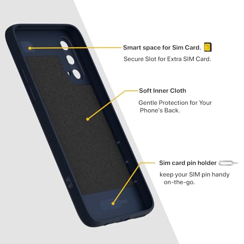 Image of Pikkme Back Cover for Oneplus Nord CE 5G Camera Protection 3D Hexa Cube Design Silicone Protective Bumper Case (Blue)